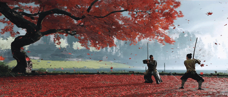 Jin and his father battle in Ghost of Tsushima