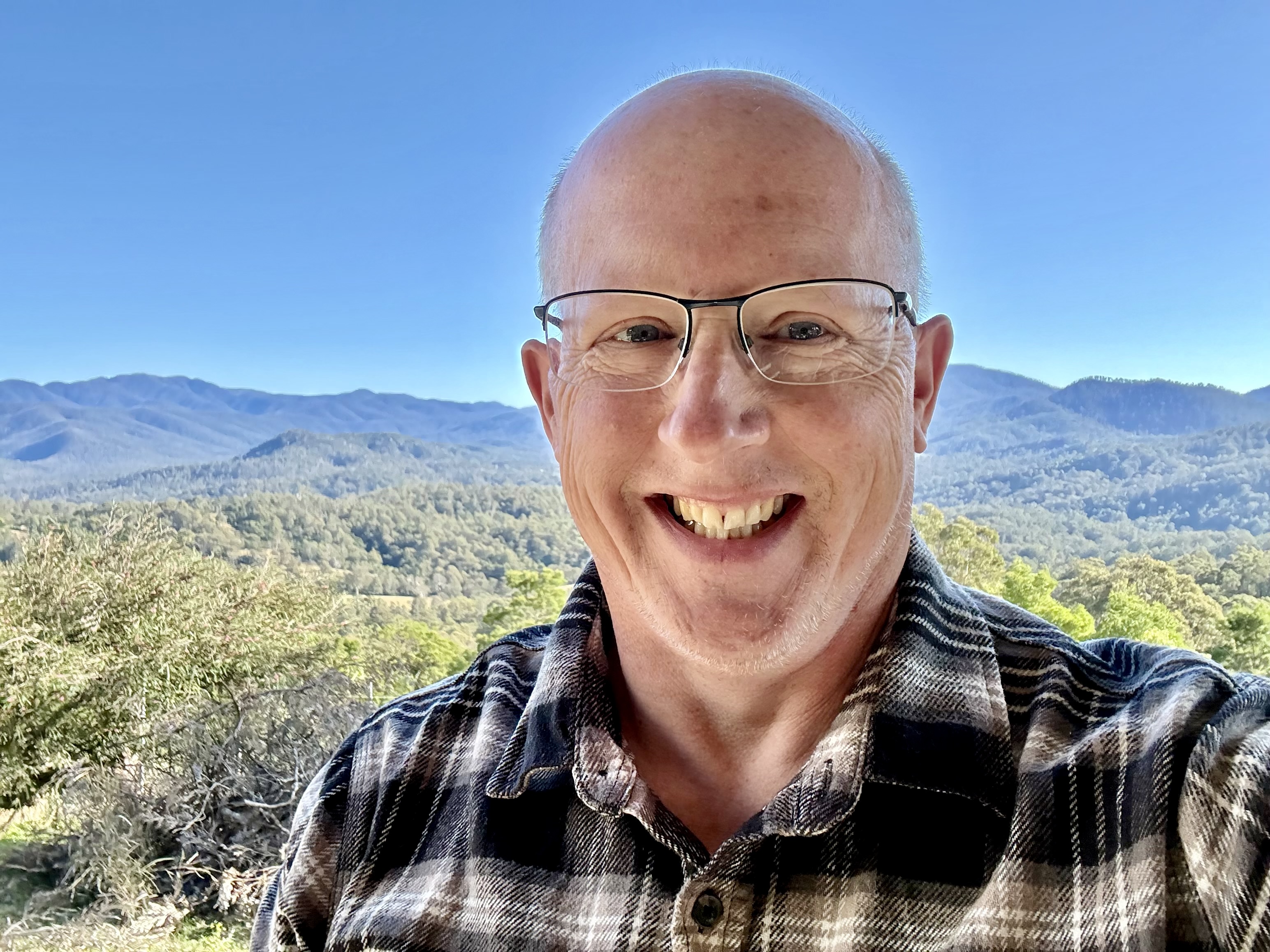 Me. The view off my verandah behind me.